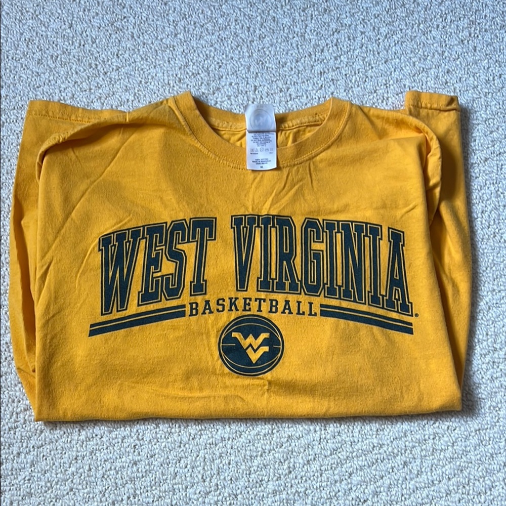 West Virginia Basketball T-Shirt - Yellow